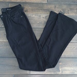 7 All Mankind Black Flare Stretchy Jeans